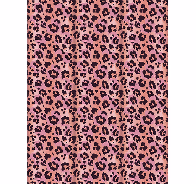 Papier peint animaux léopard rose - TenStickers
