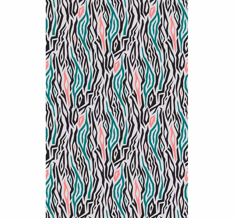 Papier peint animaux zèbre bleu et rose - TenStickers