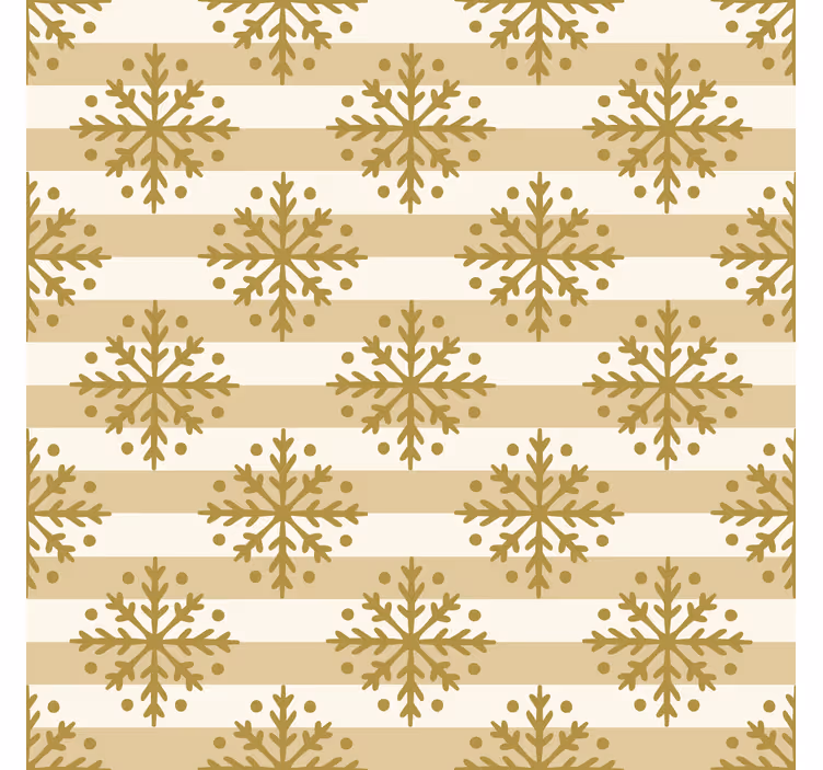 Papier peint noël rayures flocons de neige - TenStickers