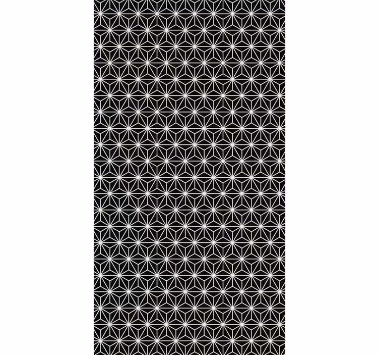 Papier peint bureau losanges géométriques noir et blanc - TenStickers