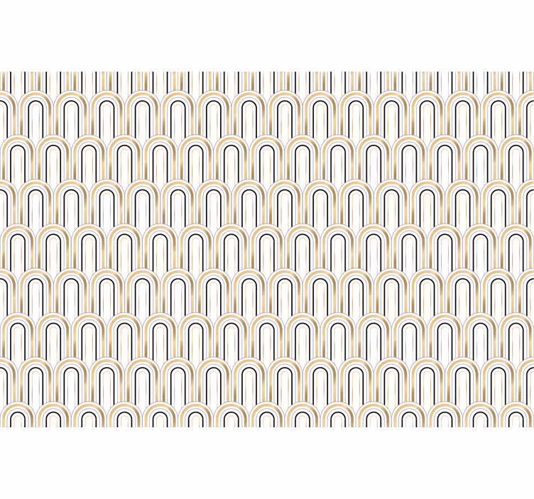 Papier peint bureau design à motifs d'arcs - TenStickers