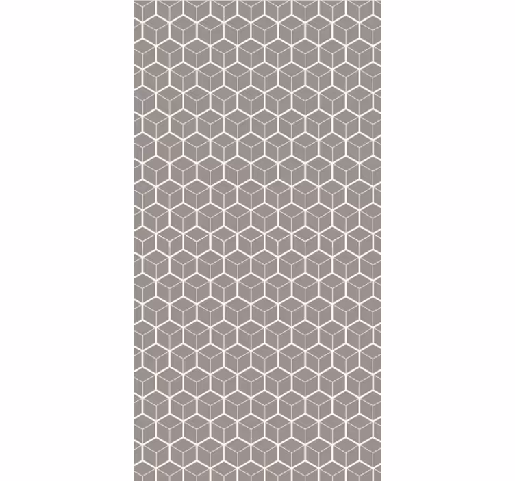 Papier peint bureau motif hexagones gris et blanc - TenStickers