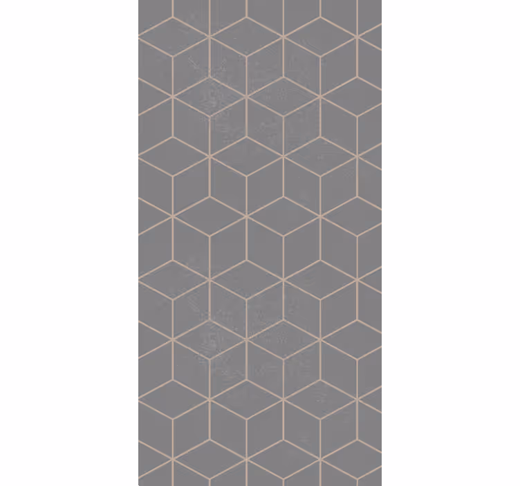 Papier peint bureau motif hexagone gris géométrique - TenStickers