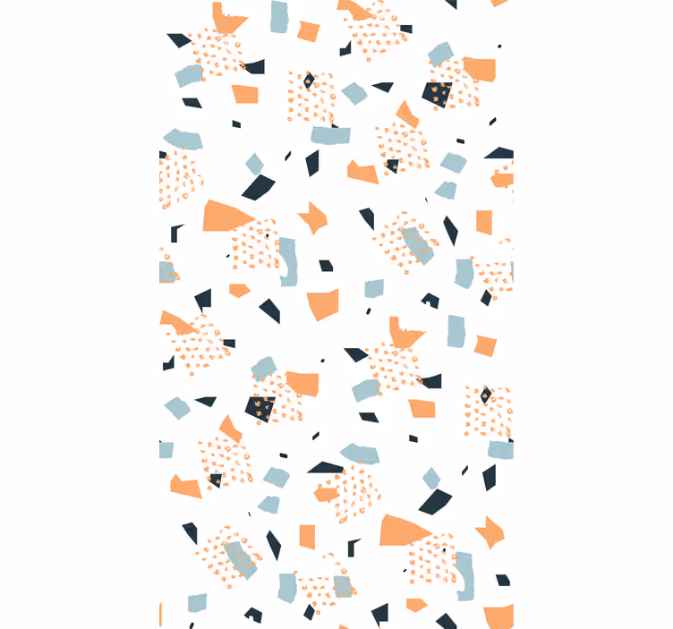 Papier peint couloir motif figures pastel irrégulières - TenStickers