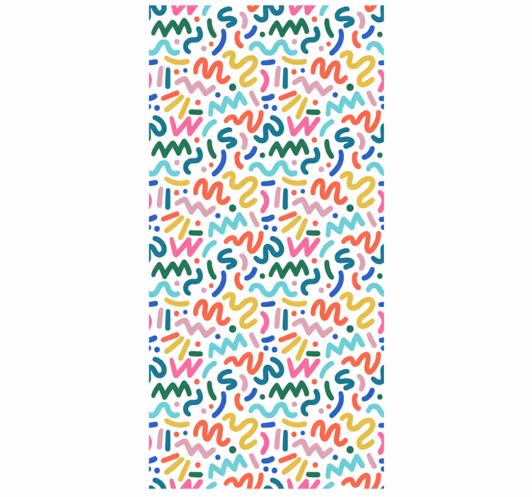 Papier peint couloir formes colorées abstraites - TenStickers