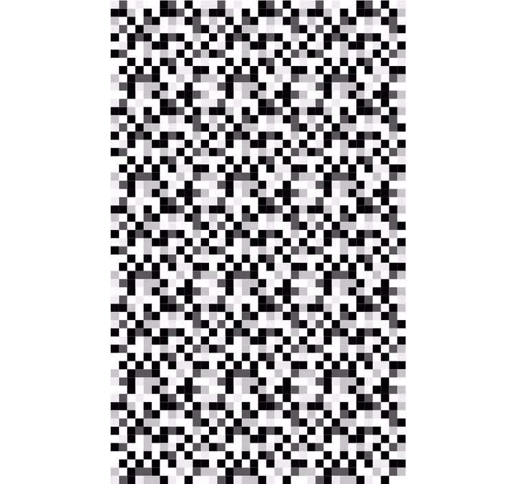 Papier peint couloir motif pixels monochrome - TenStickers