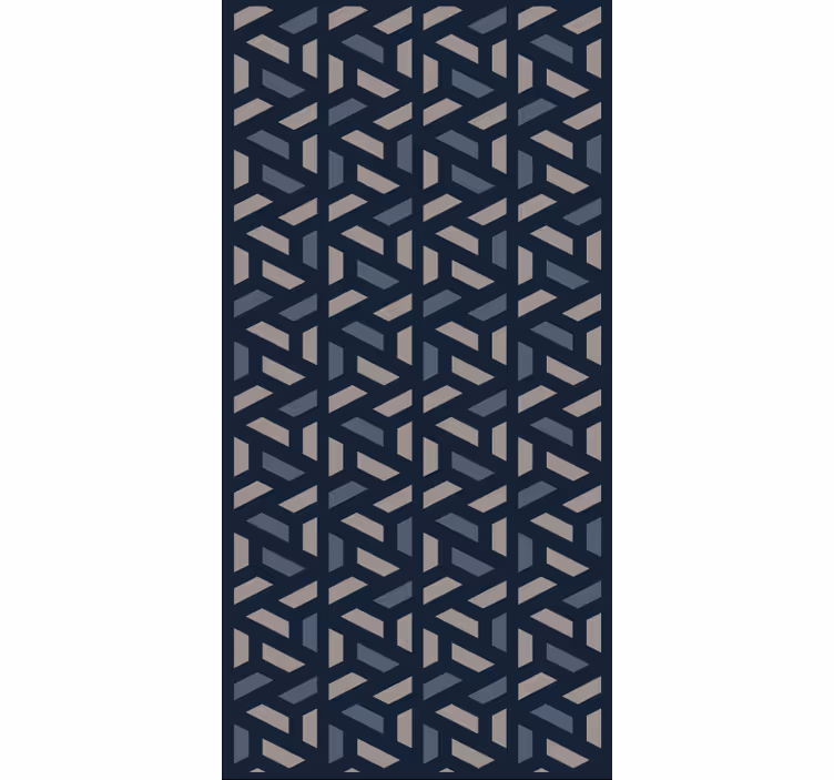 Papier peint couloir motif triangles bleus et gris - TenStickers