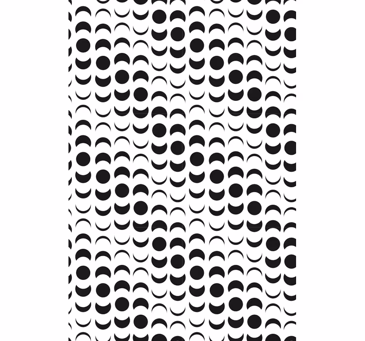 Papier peint salle à manger cercles monochromes - TenStickers