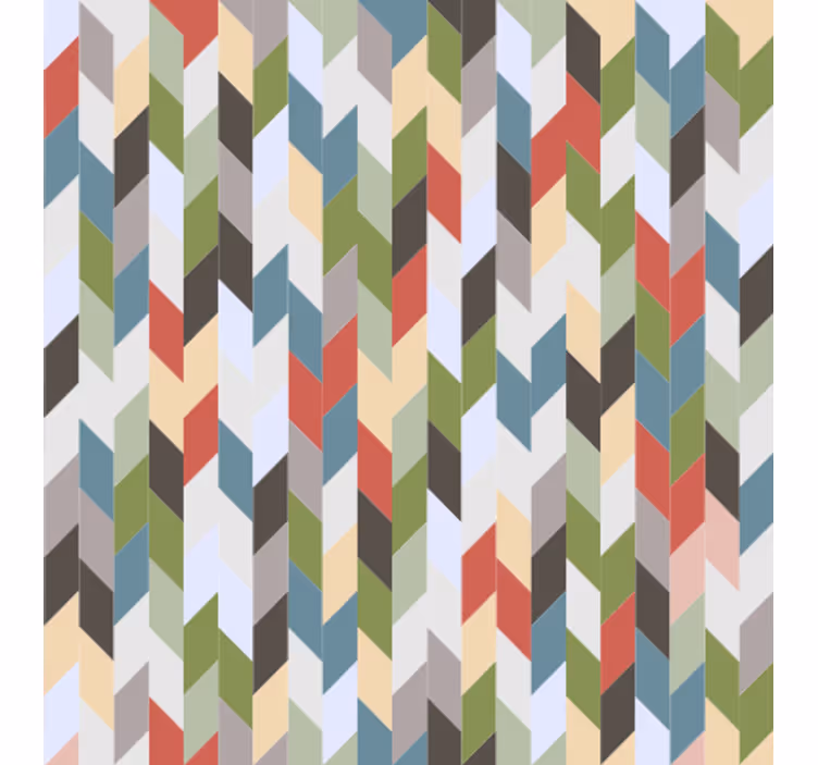 Papier peint formes géométriques chevrons arc-en-ciel - TenStickers