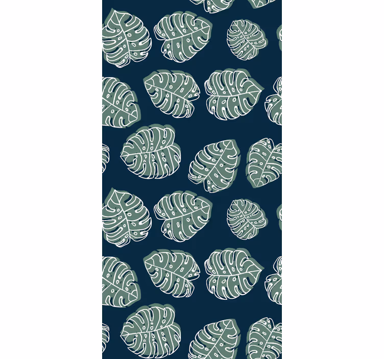 Papier peint nature monstera deliciosa vert et bleu - TenStickers