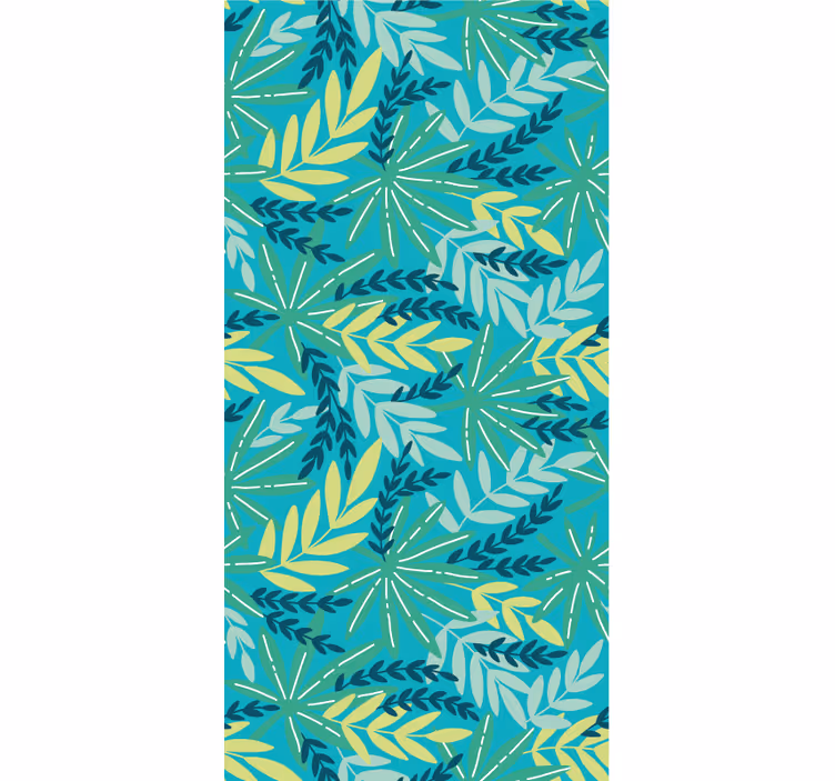 Papier peint nature palette tropicale feuillue - TenStickers