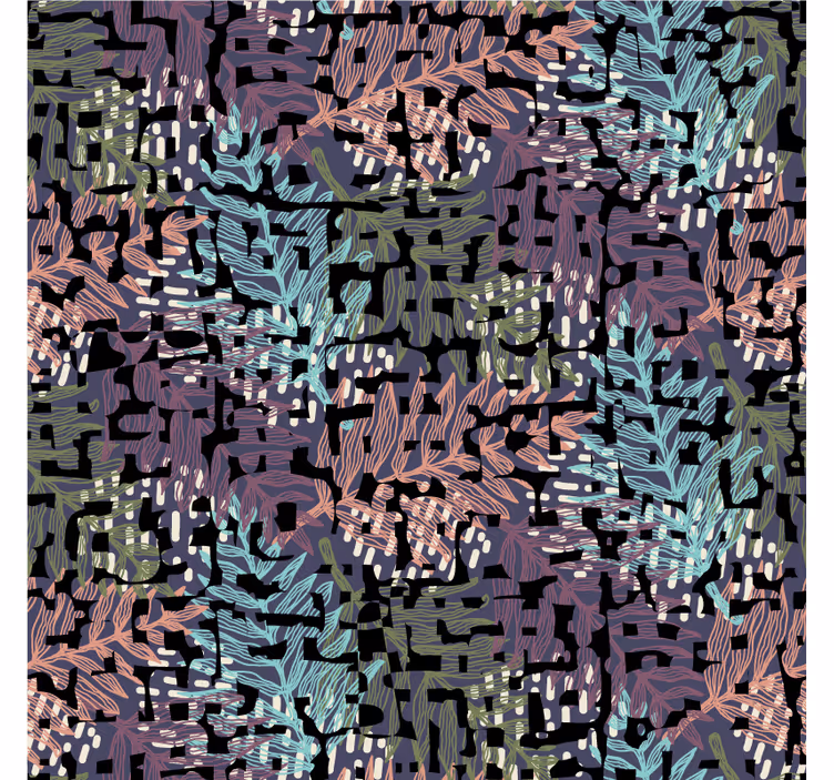 Papier peint nature motif coloré feuillage - TenStickers