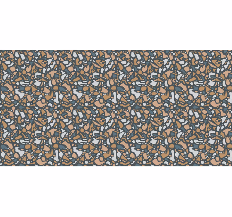 Papier peint autres textures terrazzo marron et bleu - TenStickers