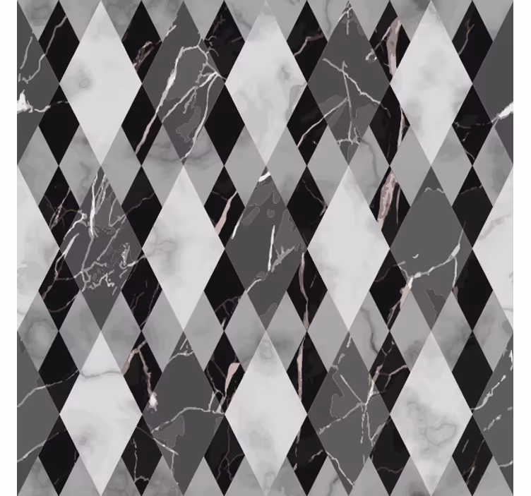 Papier peint marbre motif noir diamant - TenStickers