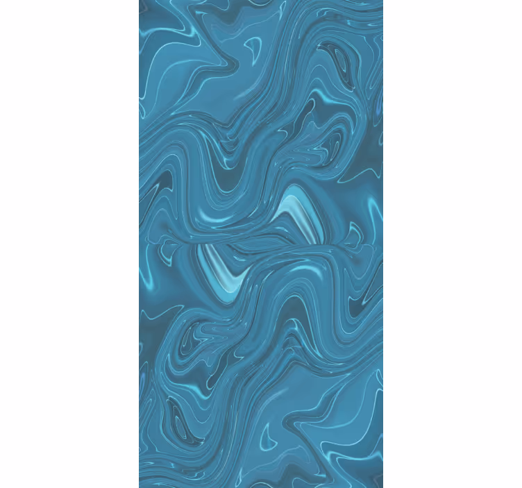 Papier peint marbre aux nuances océaniques tourbillonnantes - TenStickers