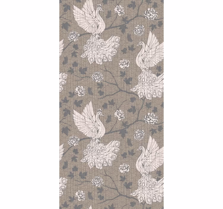 Papier peint chambre enfant oiseaux yute - TenStickers