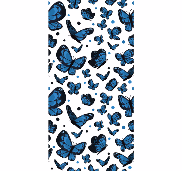 Papier peint chambre enfant papillon bleu décoratif - TenStickers