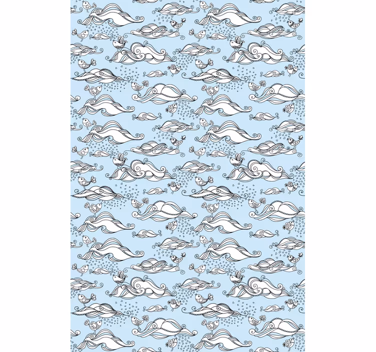 Papier peint chambre enfant faune maritime panoramique - TenStickers