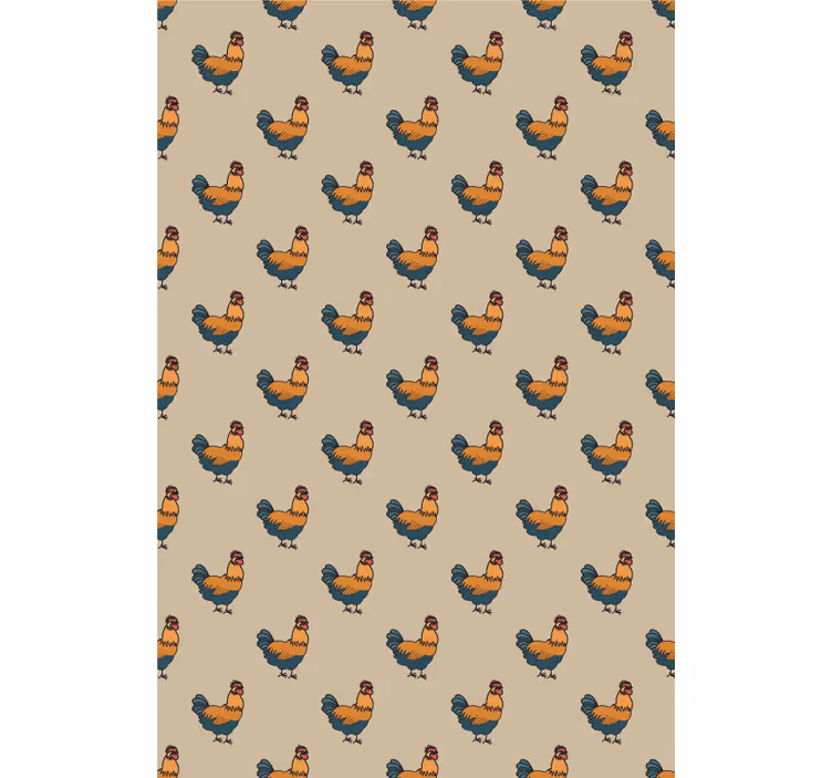 Papier peint chambre enfant motif coq charmant - TenStickers
