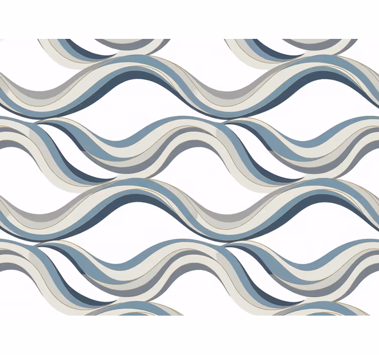Papier peint salon vague ruban abstraite moderne - TenStickers