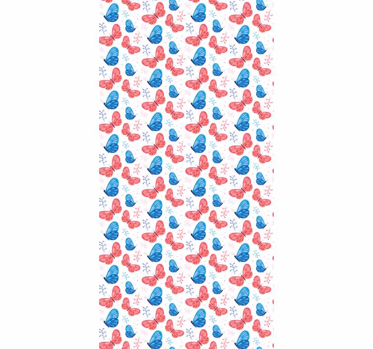 Papier peint papillons avec branches - TenStickers