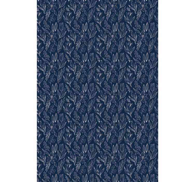 Papier peint couloir motif floral de lys sans couture - TenStickers