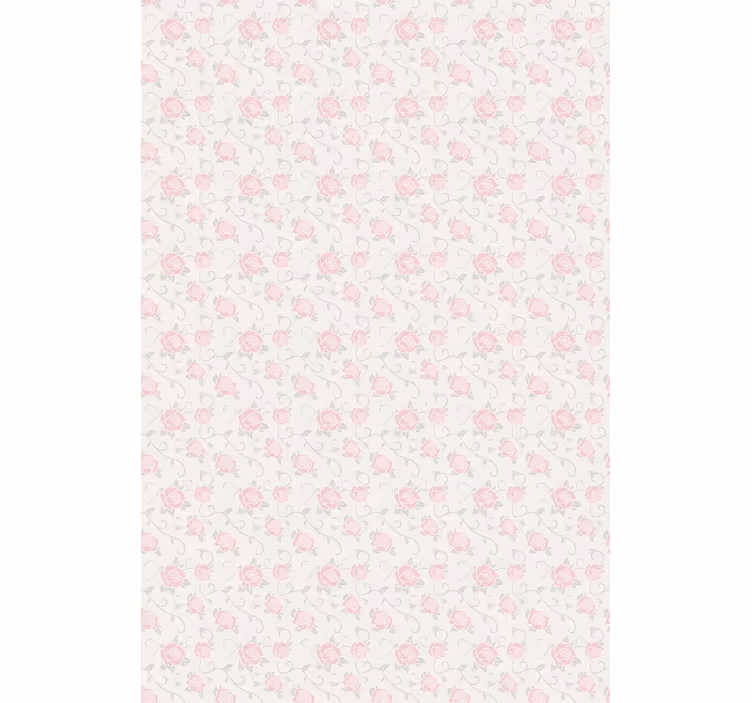 Papier peint couloir roses roses délicates - TenStickers
