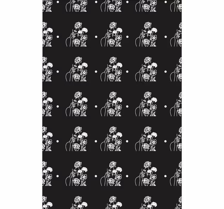 Papier peint couloir silhouette noir et blanc - TenStickers
