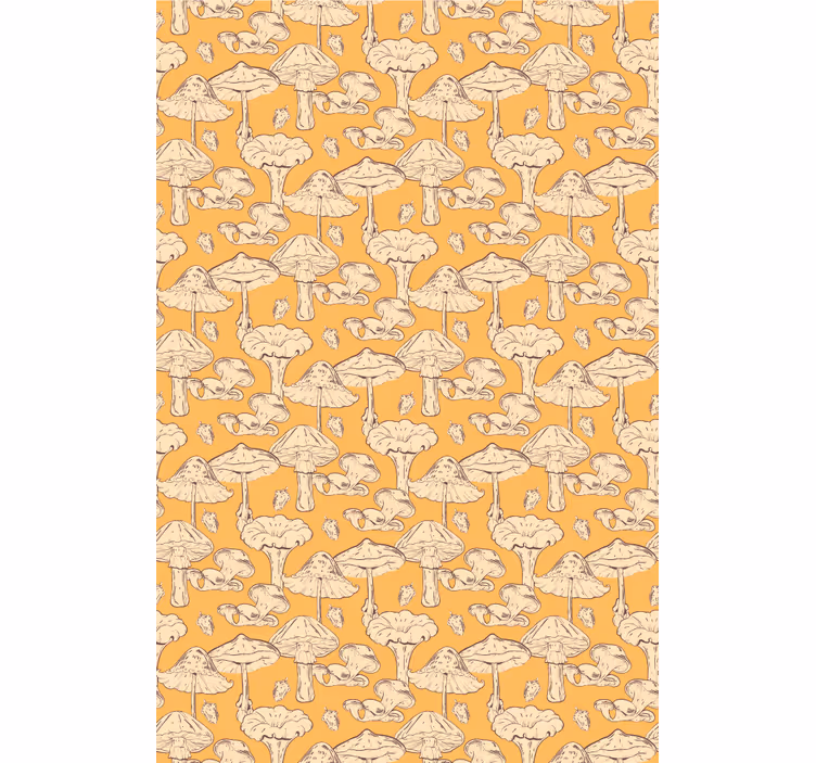 Papier peint couloir motif champignon - TenStickers