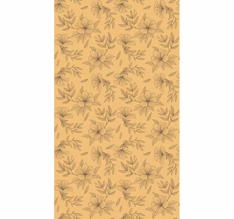 Papier peint couloir motifs stylisés beige - TenStickers