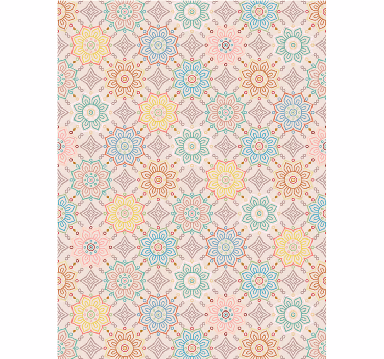 Papier peint couloir concept fleurs Éclatantes - TenStickers