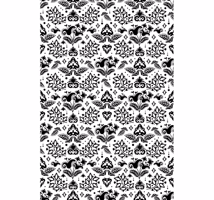 Papier peint couloir Éléments floraux élégants - TenStickers