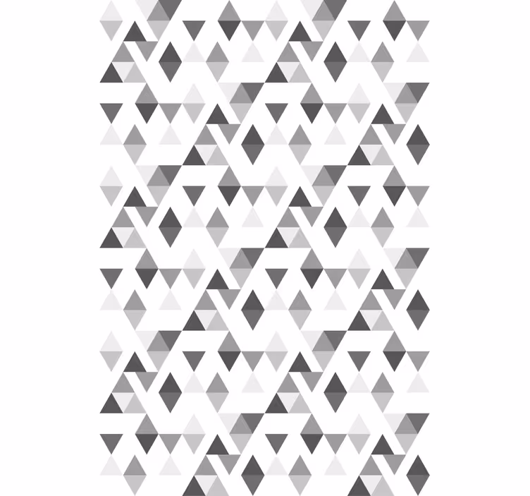 Papier peint scandinave motifs triangles gris clair et blanc - TenStickers
