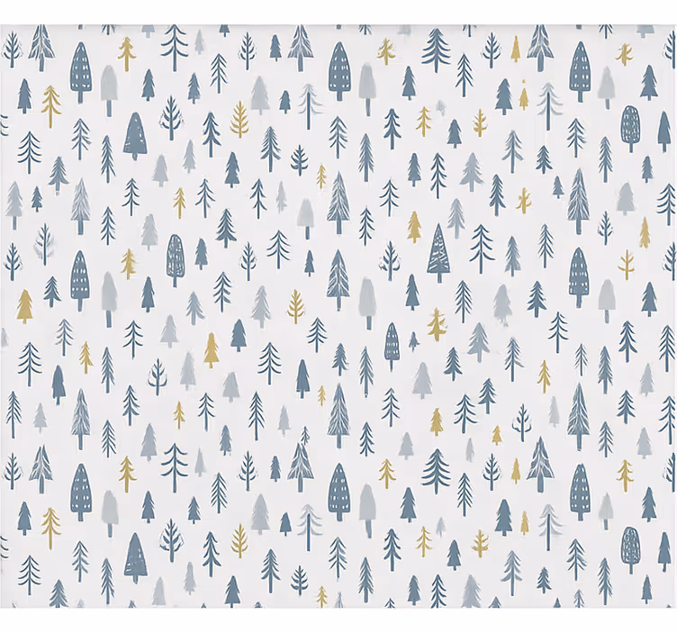 Papier peint scandinave scène de forêt hivernale - TenStickers