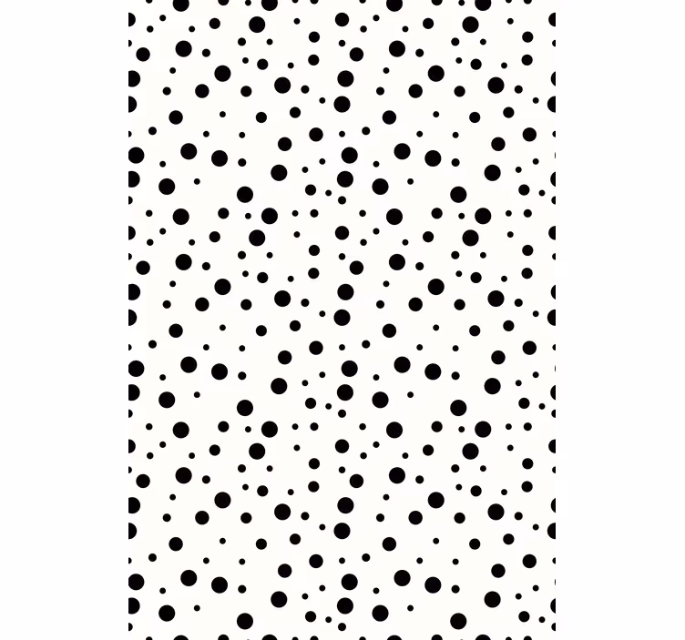 Papier peint motif pois noirs - TenStickers