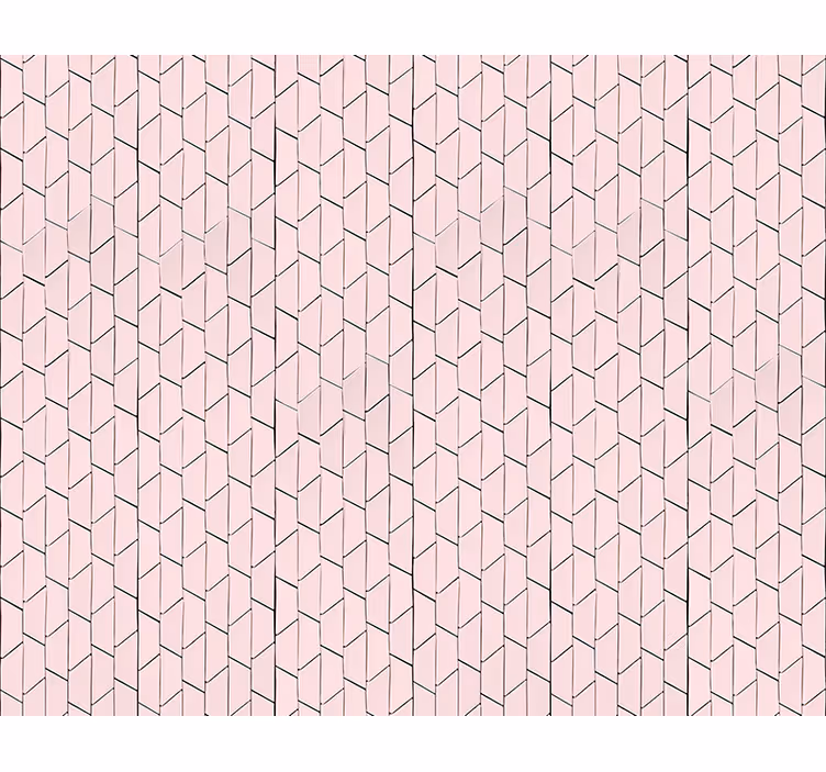 Papier peint motif design géométrique rose - TenStickers