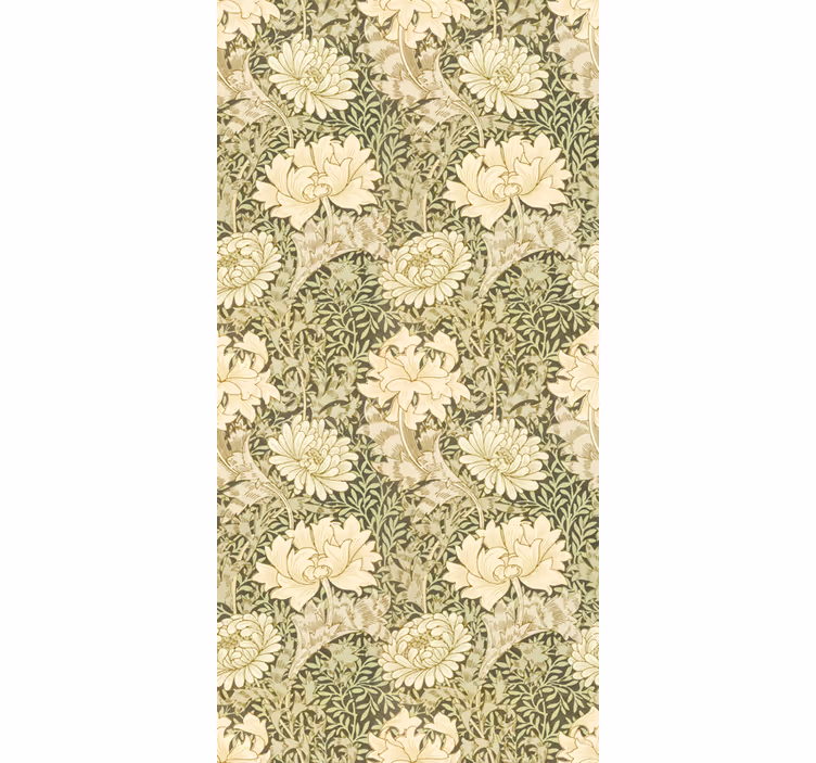 Papier peint classique style moderne chrysanthème - TenStickers