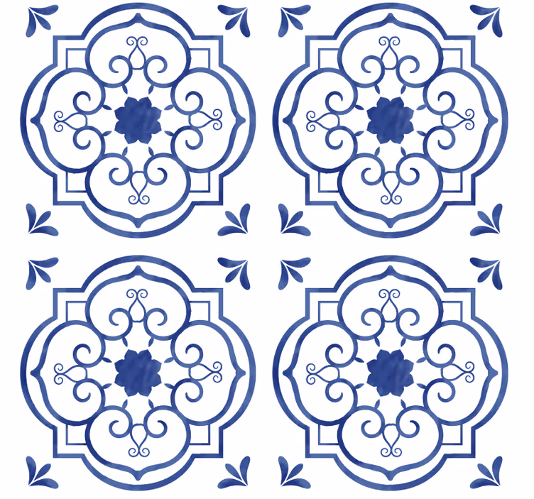 Papier peint carreaux de ciment carreaux classiques - TenStickers