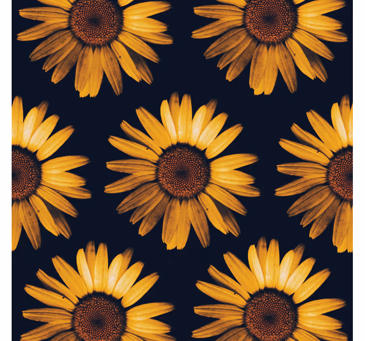 Papier peint floral tournesol jaune - TenStickers