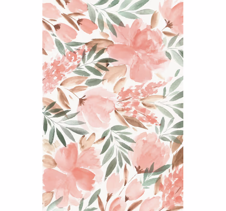 Papier peint floral fleurs Épanouies - TenStickers