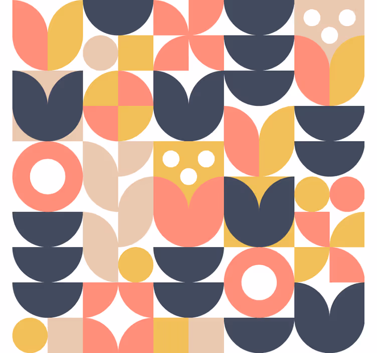 Papier peint scandinave motifs géométriques - TenStickers