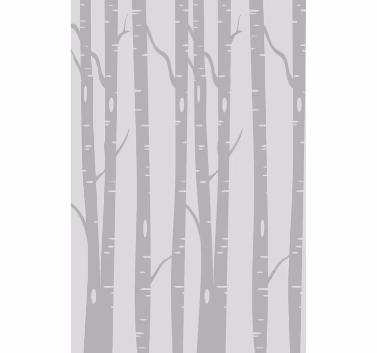 Papier peint arbres forêt scandinave de bouleaux hauts - TenStickers