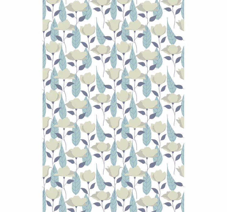 Papier peint bureau motif plantes pastel - TenStickers