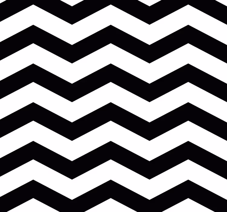 Papier peint cuisine motif chevrons noir et blanc - TenStickers