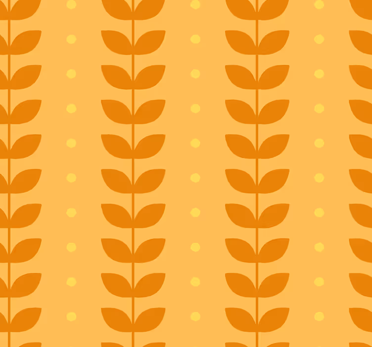 Papier peint cuisine motif feuilles - TenStickers