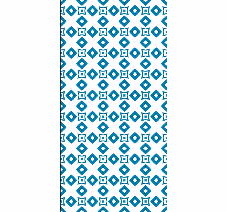 Papier peint cuisine motif géométrique bleu - TenStickers
