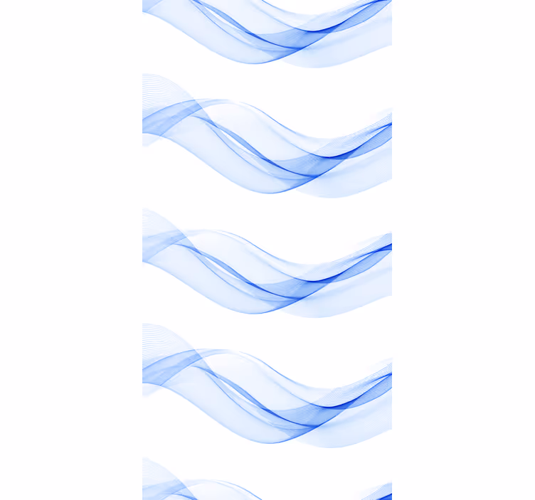 Papier peint moderne vague bleue abstraite - TenStickers