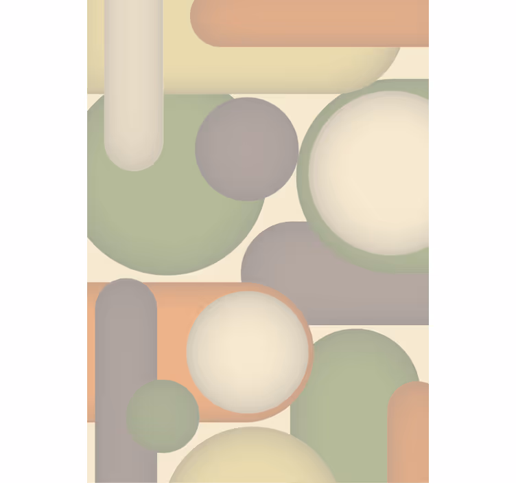 Papier peint moderne arrangement de cercles géométriques - TenStickers