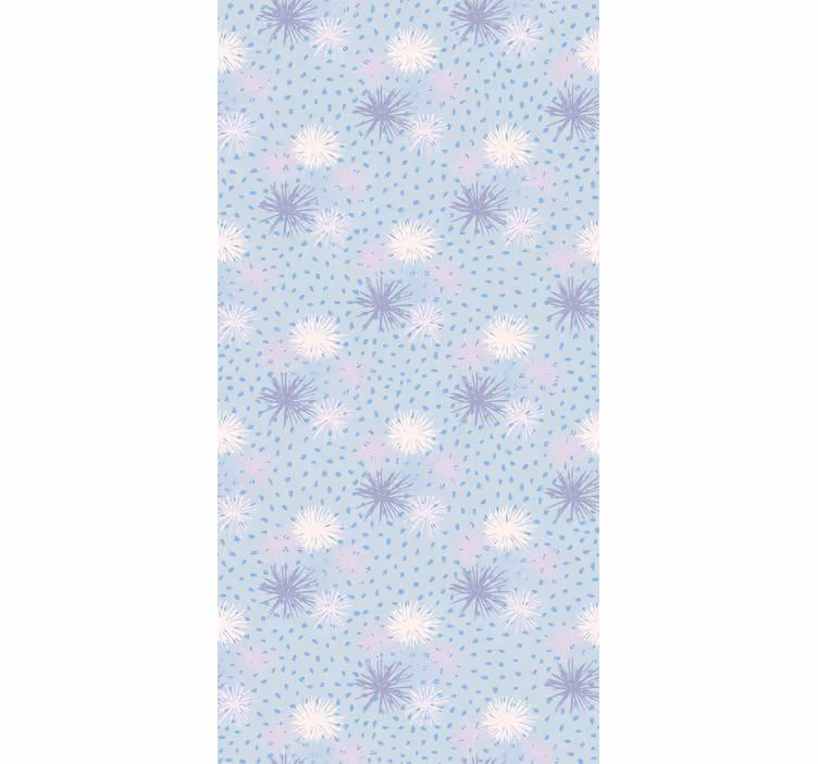 Papier peint moderne pissenlit avec gouttes d'eau - TenStickers