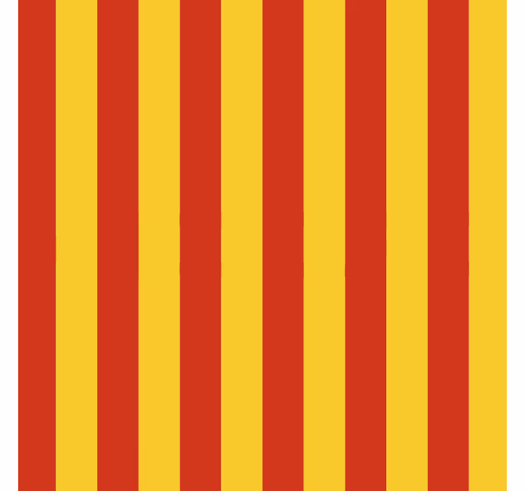 Papier peint moderne rayures jaunes et rouges - TenStickers
